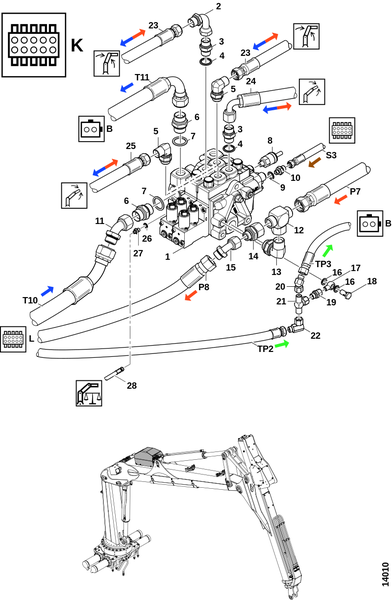 Подъёмный рычаг (K170LS) "K" s.-309