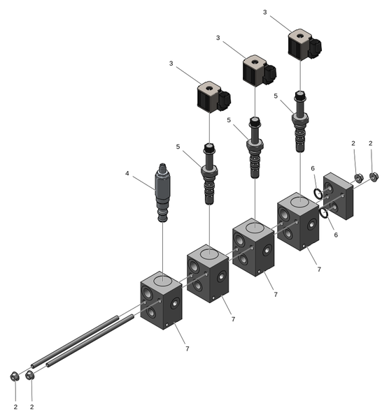 Сервисный блок "H" Тормоза