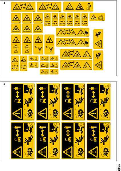 Предупредительные наклейки 2
