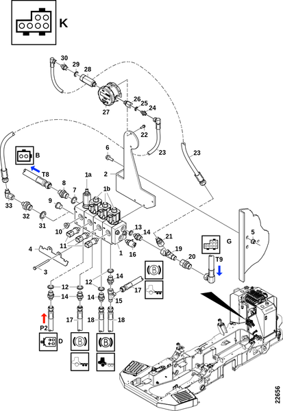 Соединения, тормоз "K"