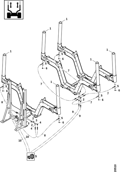 Соединения, телескопическая стойка