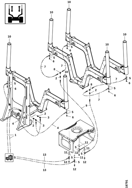 Соединения, телескопическая стойка