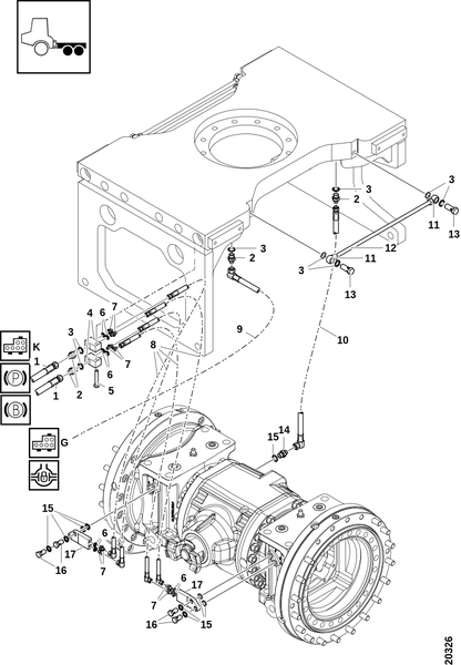 Соединения, тормоз и дифференциал, шарнирный вагон