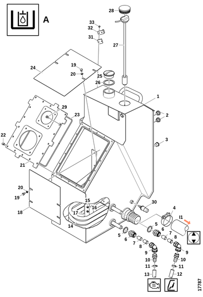 Гидравлический масляный бак "A"