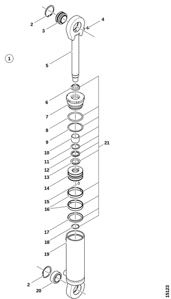 Гидроцилиндр, рулевое управление тележкой