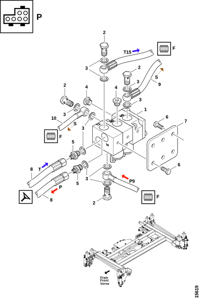 Клапан, рулевое управление Orbitrol