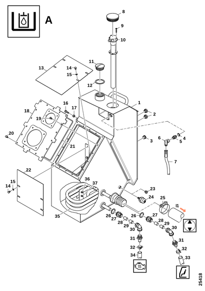 Гидравлический масляный бак "A"