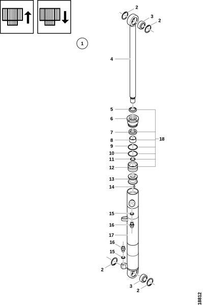 Гидроцилиндр, передняя и задняя стенка