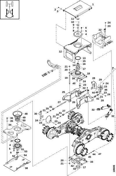 Задняя рама, шарнирный вагон F13D