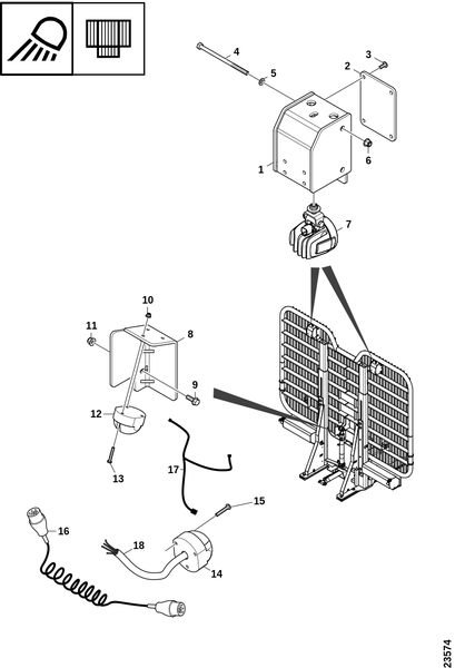 Освещение передней стенки
