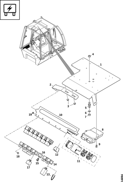 Распределительная коробка, крыша