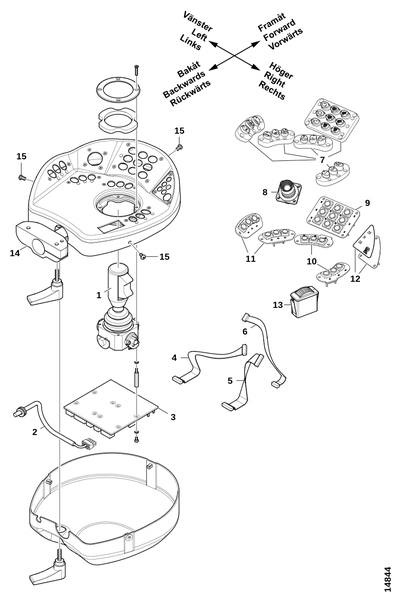 Левая панель рычагов