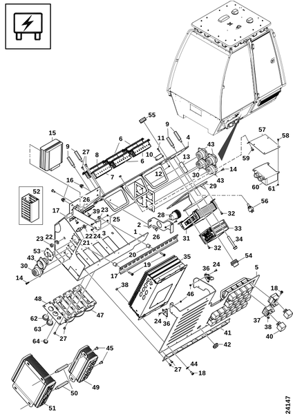 Распределительная коробка, кабина