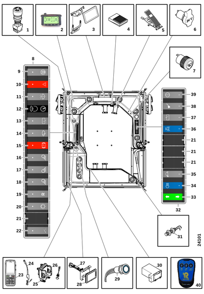 Кабина, внутри
