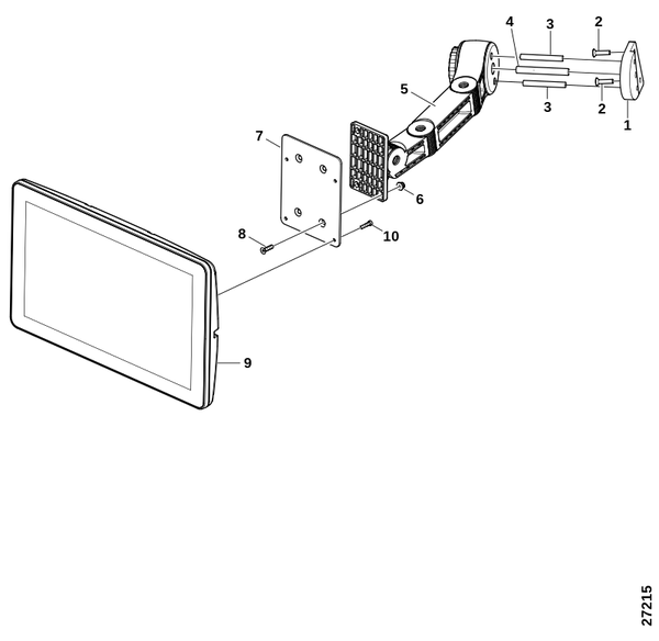 Вторичный экран с кронштейном