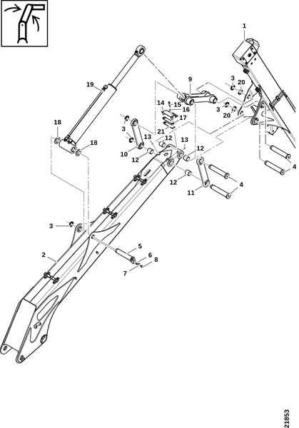 Подъёмный рычаг (блок удлинения 2,4м)